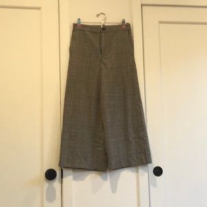 Madewell wide leg plaid pant